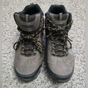 Khombu Men's Gray and Black Rain Boots Size 8